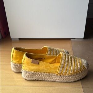 Yellow Espadrille Flats